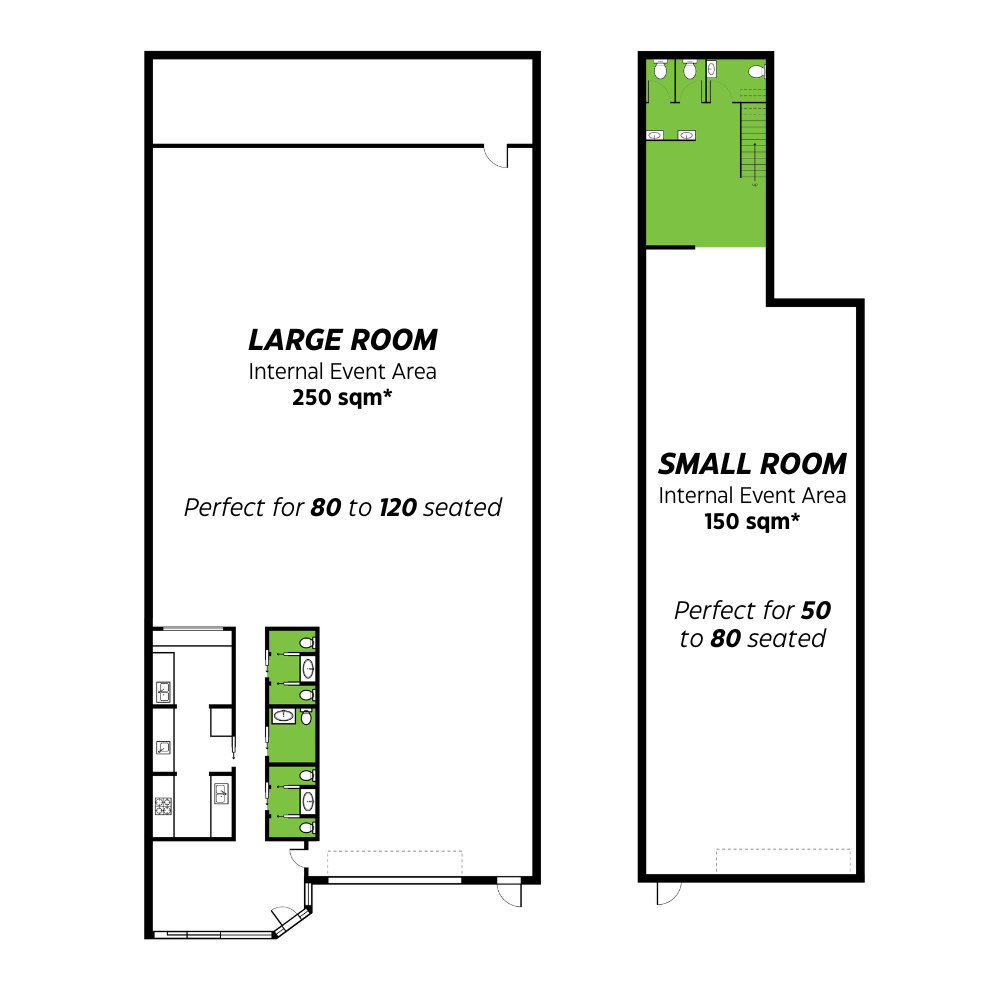 Floorplan of Two One Ten venue space